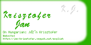 krisztofer jan business card